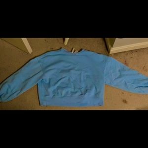 Sky Blue Cropped Sweatshirt